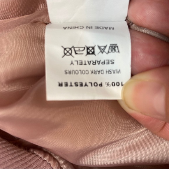 MISSGUIDED Satin Padded Bomber Jacket 8 Pink - Picture 5 of 8